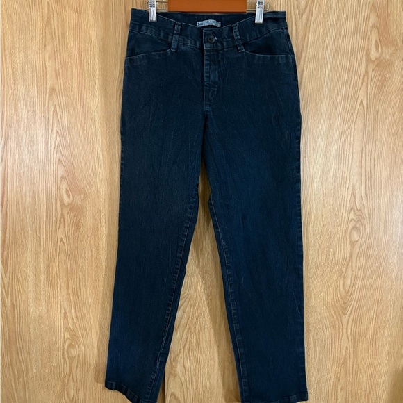Lee Dark Blue Relaxed Fit High Rise Ankle Jeans - Picture 1 of 5